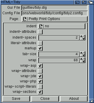 Confgui Tidy